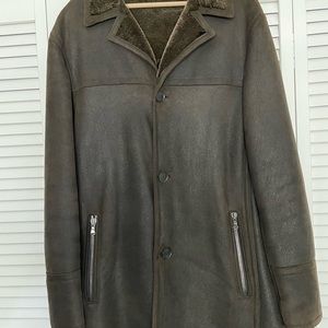 Suede winter jacket.